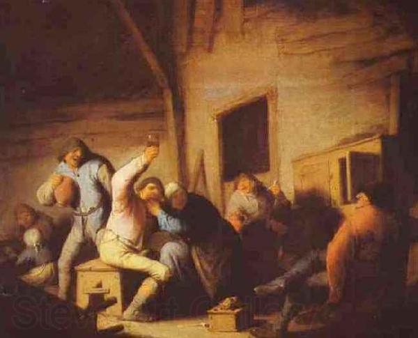 Adriaen van ostade Peasants in a Tavern Norge oil painting art